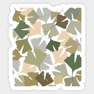 Ginkgo biloba leaves Sticker